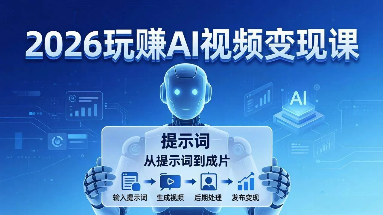 （17827期）2026玩赚AI视频变现课：掌握 AI 视频全流程技能，从提示词到成片高效产出-温久网络