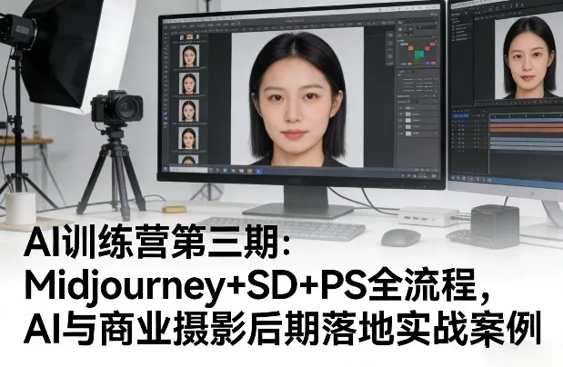 AI训练营第三期：Midjourney+SD+PS全流程，AI与商业摄影后期落地实战案例-温久网络