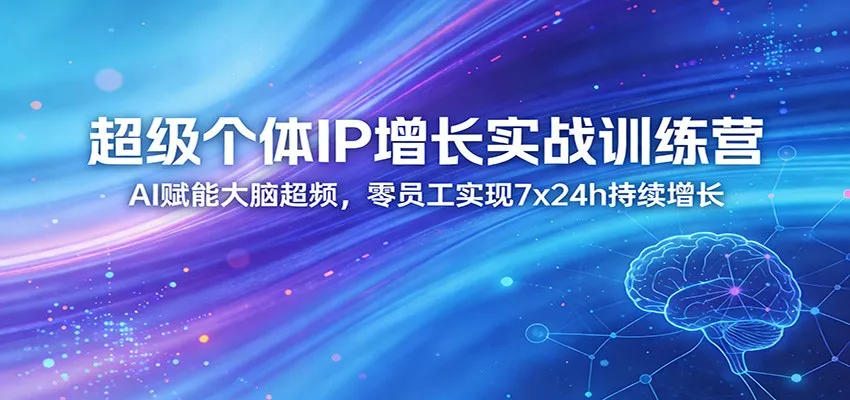 超级个体IP增长实战训练营：AI赋能大脑超频，零员工实现7x24h持续增长(更新)-温久网络
