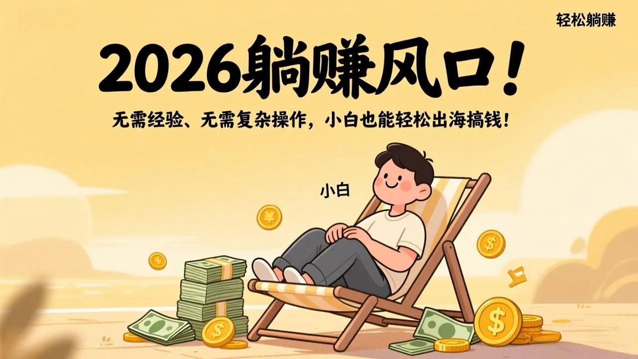 2026躺赚风口！无需经验、无需复杂操作，小白也能轻松出海搞钱！-温久网络