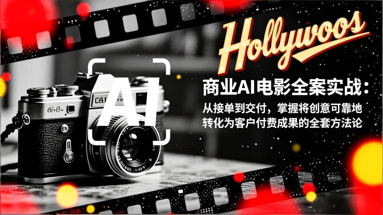 商业AI电影全案实战:从接单到交付,掌握将创意可靠地转化为客户付费成果的全套方法论 商业AI电影全案实战:从接单到交付,掌握将创意可靠地转化为客户付费成果的全套方法论