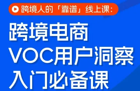 跨境电商VOC用户洞察入门必备课