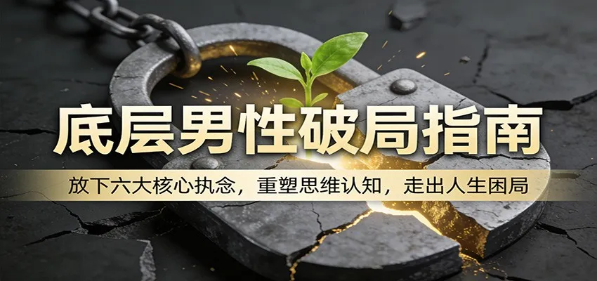 底层男性破局指南：放下六大核心执念，重塑思维认知，走出人生困局-温久网络