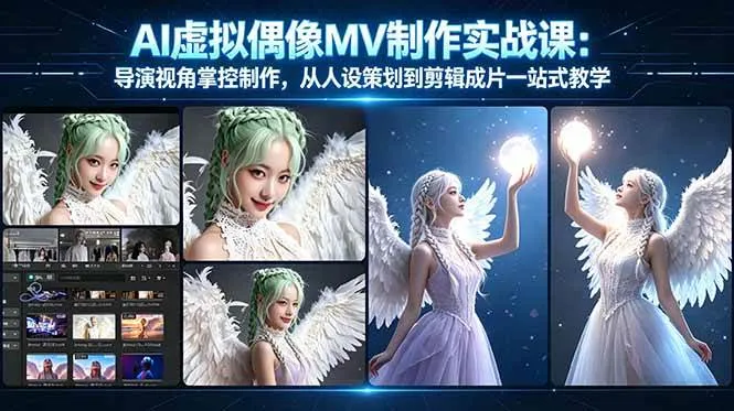 （17962期）AI虚拟偶像MV制作实战教学：导演视角掌控制作，从人设策划到剪辑成片一站式教学-温久网络