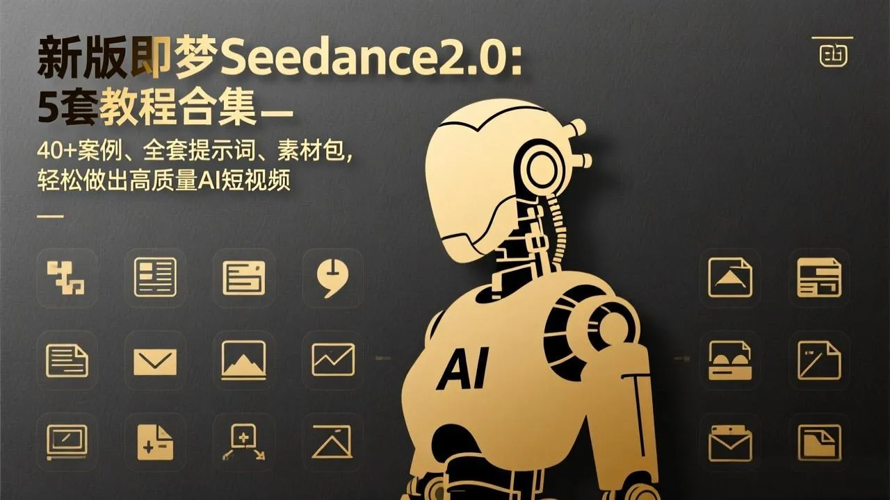 新版即梦Seedance2.0：5套教程合集，40+案例、全套提示词、素材包，轻松做出高质量AI短视频-温久网络