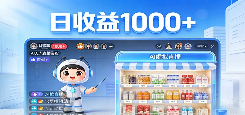不用露脸不用说话，24小时自动卖货赚钱，全天自动直播，收益看得见-温久网络
