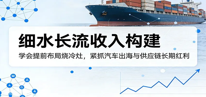 付费文章：细水长流收入构建，学会提前布局烧冷灶，紧抓汽车出海与供应链长期红利-温久网络