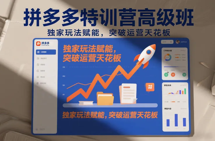 拼多多特训营高阶班，独家玩法赋能，突破运营天花板(更新26年2月)-温久网络