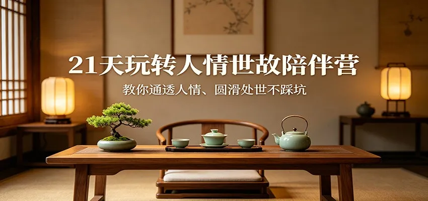 21天玩转人情世故陪伴营：教你通透人情、圆滑处世不踩坑-温久网络