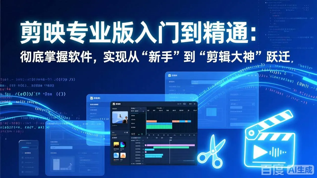 （17321期）剪映专业版入门到精通：彻底掌握软件，实现从“新手”到“剪辑大神”跃迁-温久网络