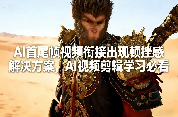 AI首尾帧视频衔接出现顿挫感解决方案，AI视频剪辑学习必看-温久网络