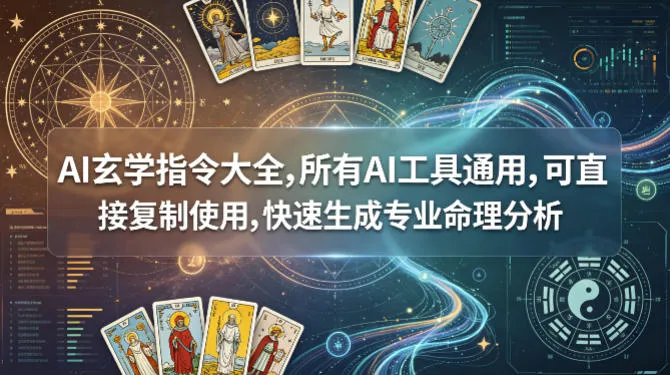 AI玄学指令大全，所有AI工具通用，可直接复制使用，快速生成专业命理分析-温久网络