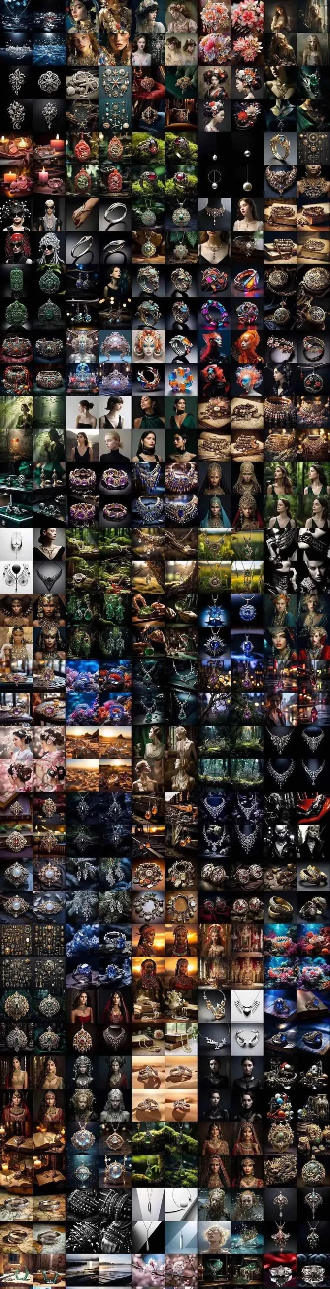 （17272期）460+专业Midjourney珠宝摄影AI提示词+成效果图，戒指/项链/耳环/手链/宝石/及奢侈配饰等全品类-温久网络