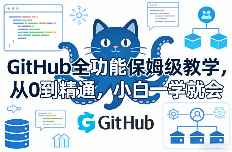 GitHub全功能保姆级教学，从0到精通，小白一学就会-温久网络
