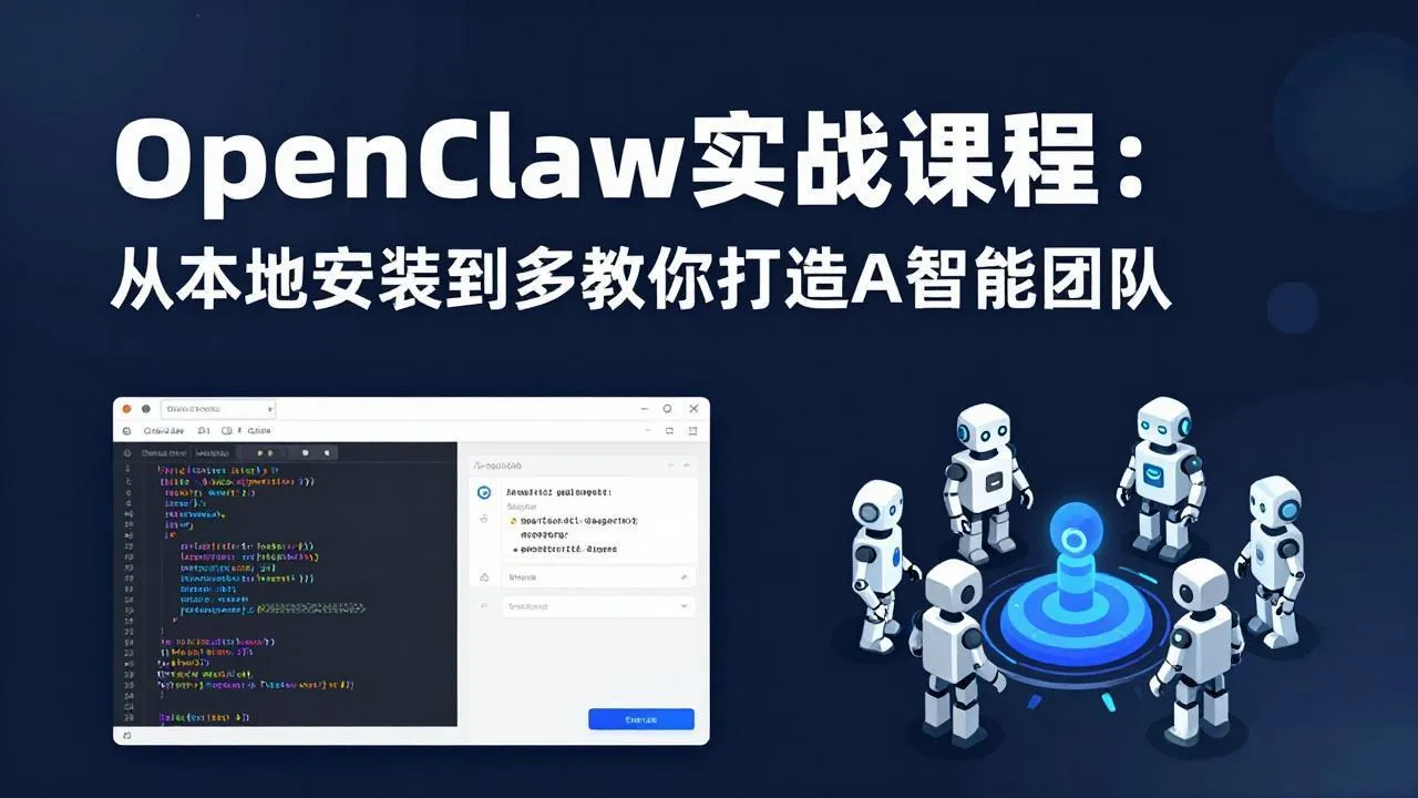 OpenClaw实战课程：从本地安装到多Agent协同，手把手教你打造AI智能团队-温久网络
