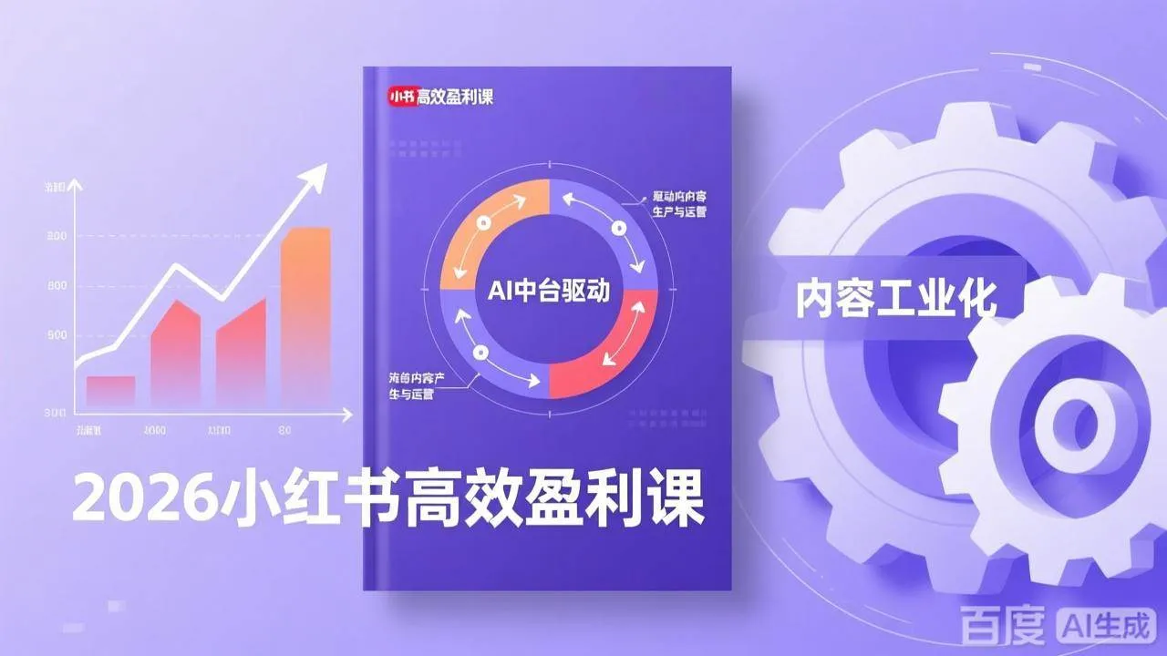 （17291期）2026小红书高效盈利课，流量双引擎+内容工业化+AI中台驱动，构建可复制的千万级营收模型-温久网络