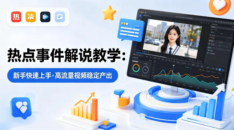 某大V的热点事件解说教学，新手也能快速上手，稳定产出高流量解说视频-温久网络