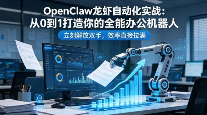 OpenClaw龙虾自动化实战：从0到1打造你的全能办公机器人，立刻解放双手，效率直接拉满-温久网络